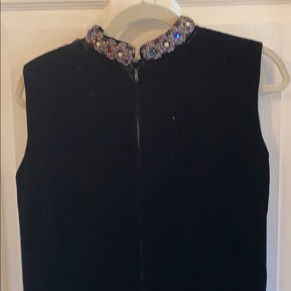 Velvet M sequenced stand up ribbon collar dress - Picture 7 of 8